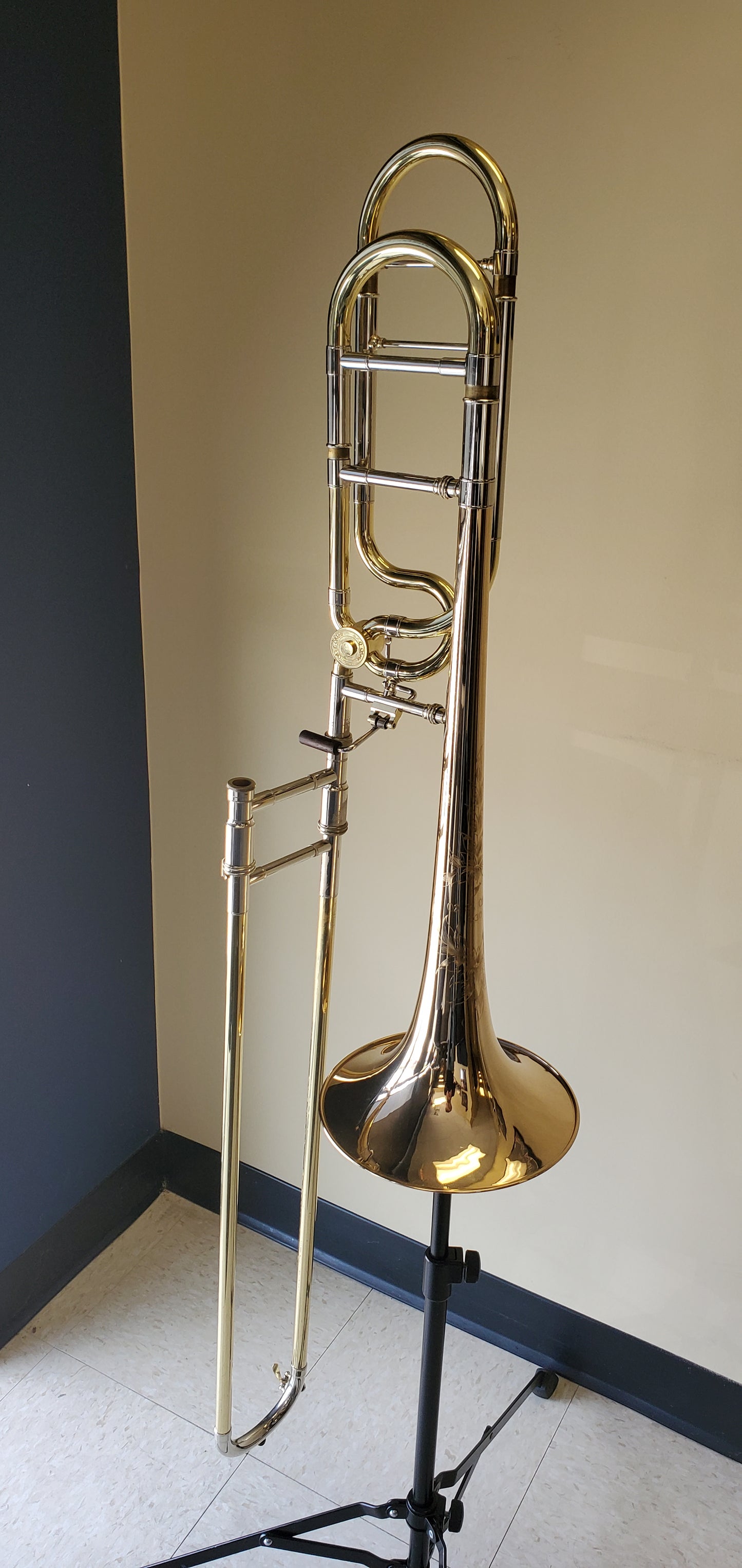 Used S.E. Shires Q30 F-Attachment Trombone with Traditional Rotor and Gold Brass Bell SN: Q5114