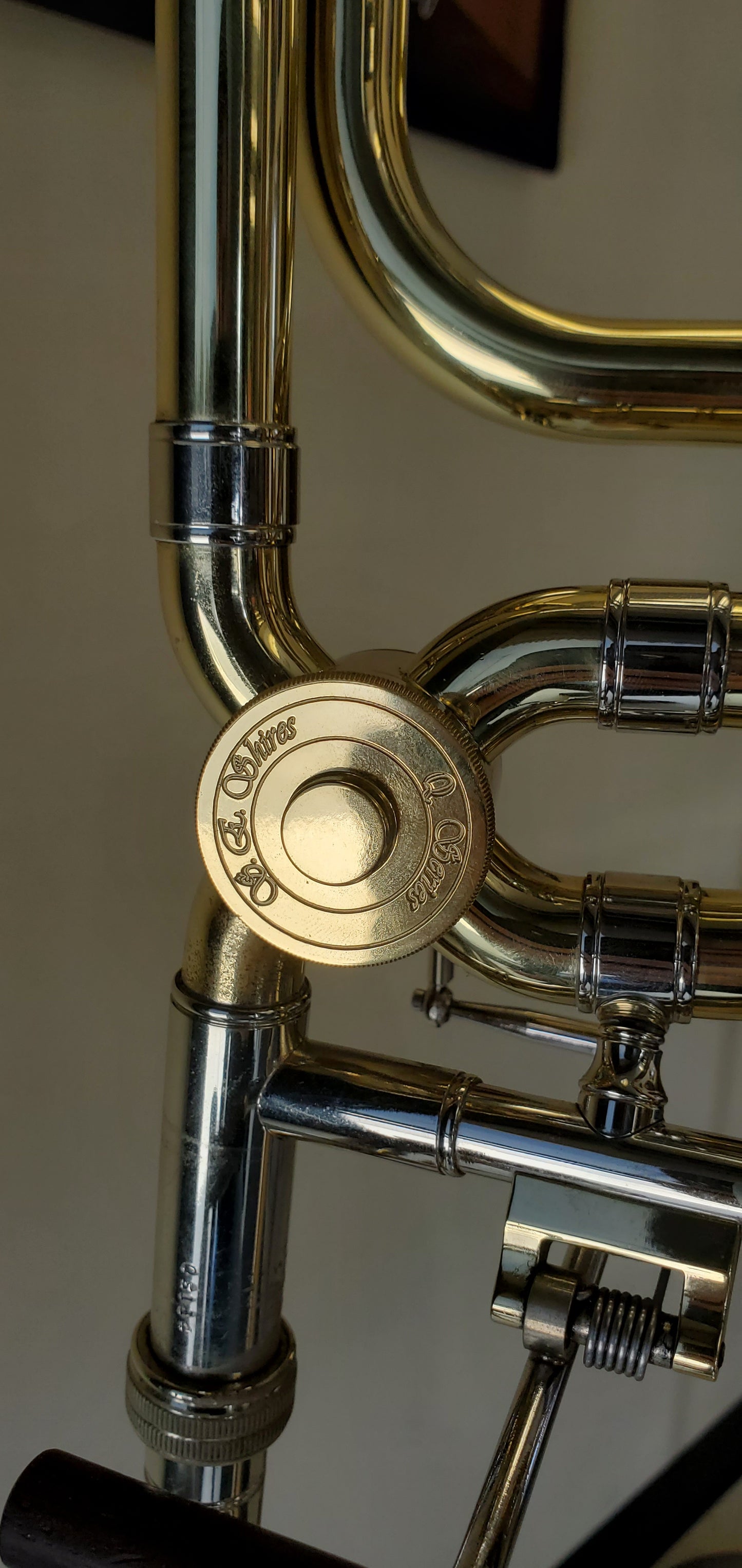 Used S.E. Shires Q30 F-Attachment Trombone with Traditional Rotor and Gold Brass Bell SN: Q5114