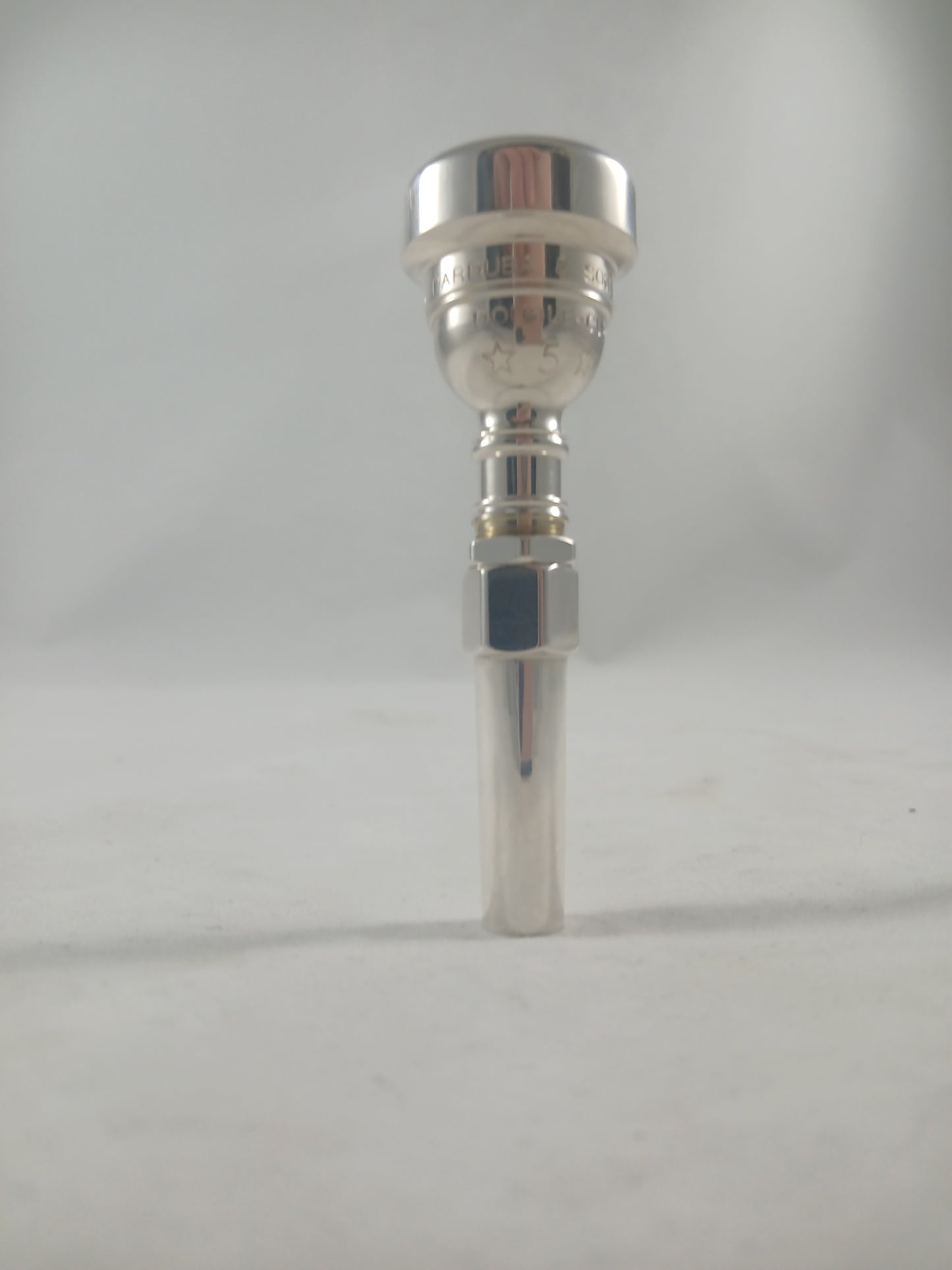 Used Parduba 5 Double Cup Trumpet Mouthpiece with Threaded Sleeve