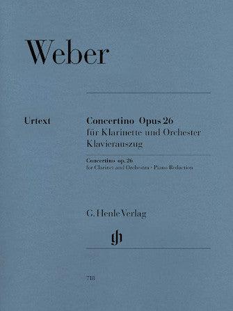 WEBER Concertino, Op. 26 for Clarinet & Piano Reduction with Urtext and Bärmann parts