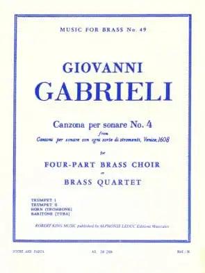 Gabrieli –Canzona Per Sonare No. 4 for Brass Quartet