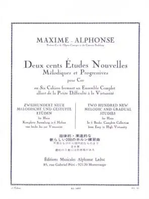 Alphonse / Maxime — 200 New Melodic and Gradual Studies for Horn, Book 1