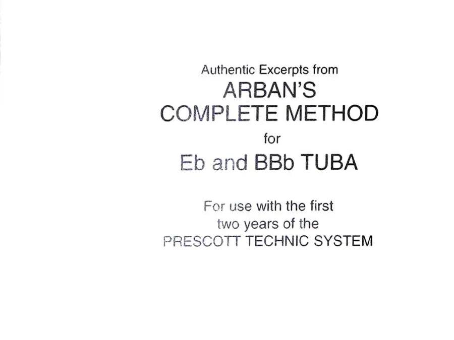 Arban-Prescott First and Second Year for Eb & BBb Tuba