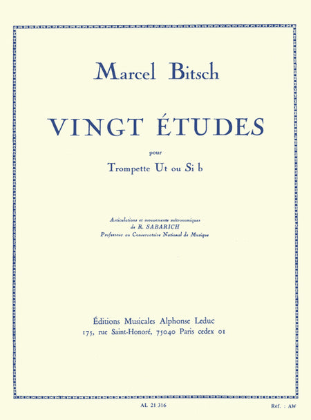 Bitsch, 20 Etudes for Trumpet