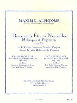 Alphonse / Maxime -- 200 New Melodic and Gradual Studies for Horn, Book 5