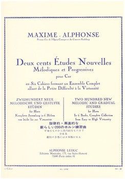 Alphonse / Maxime -- 200 New Melodic and Gradual Studies for Horn, Book 2