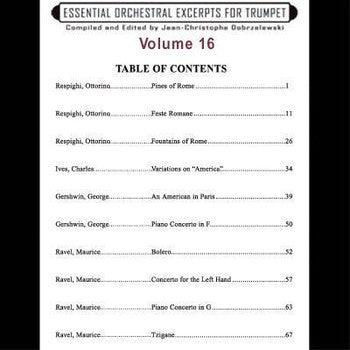 Essential Orchestral Excerpts for Trumpet, Volume 16