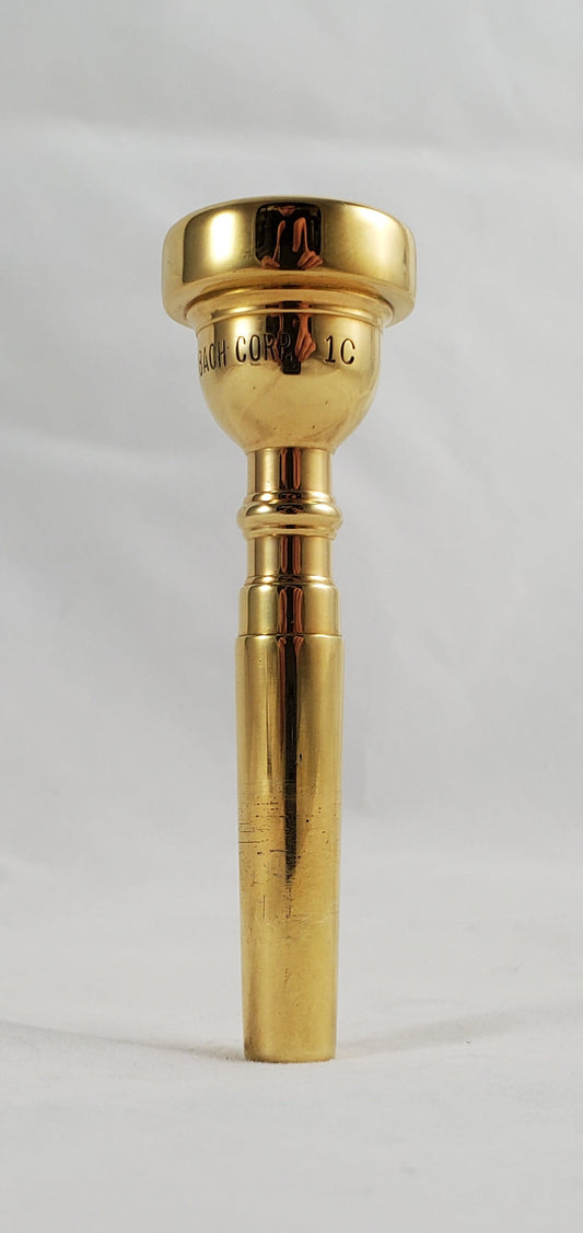 Used Bach Corp. 1C Trumpet Mouthpiece in Gold