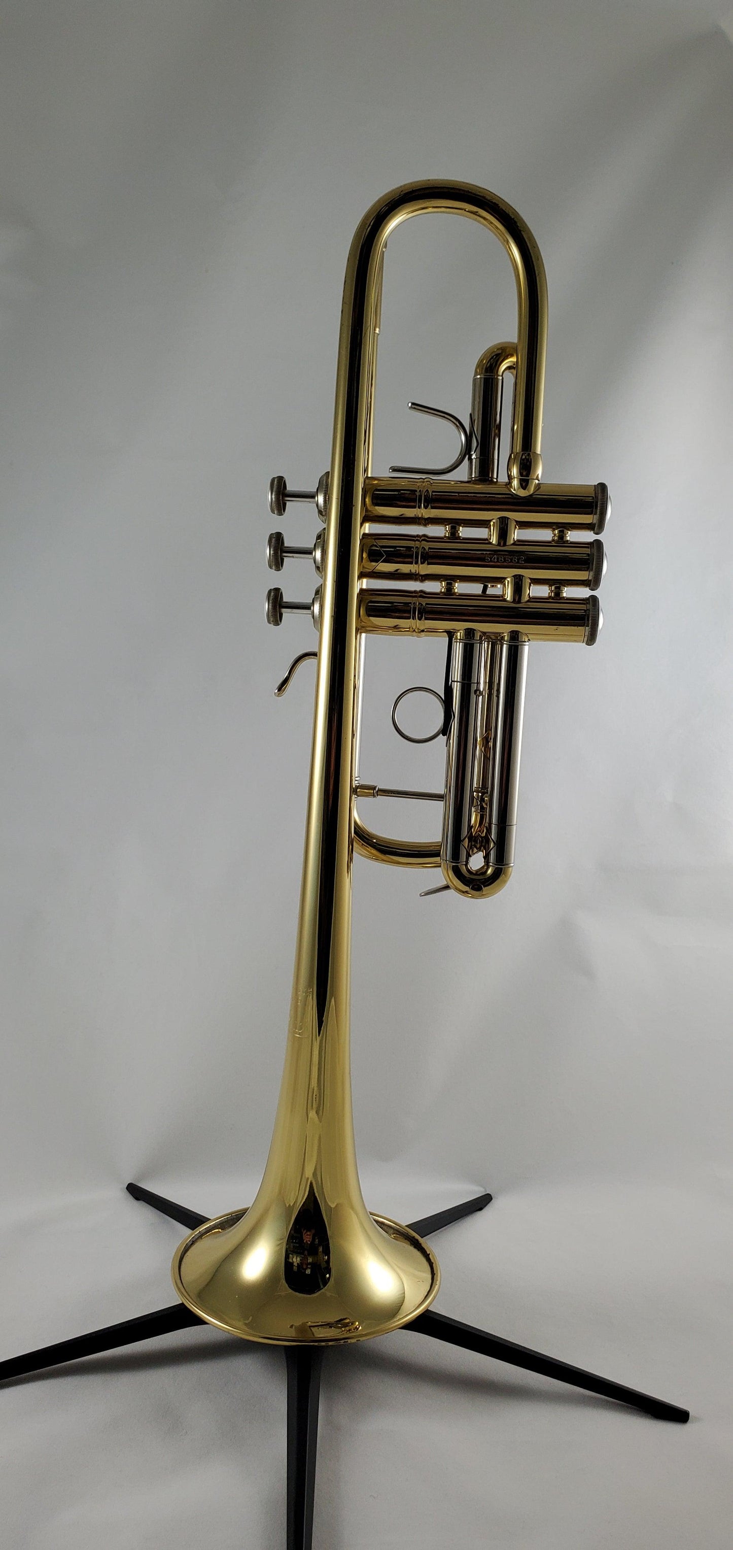 Used Bach Large Bore C Trumpet Model 239 SN 548582 in Lacquer Finish