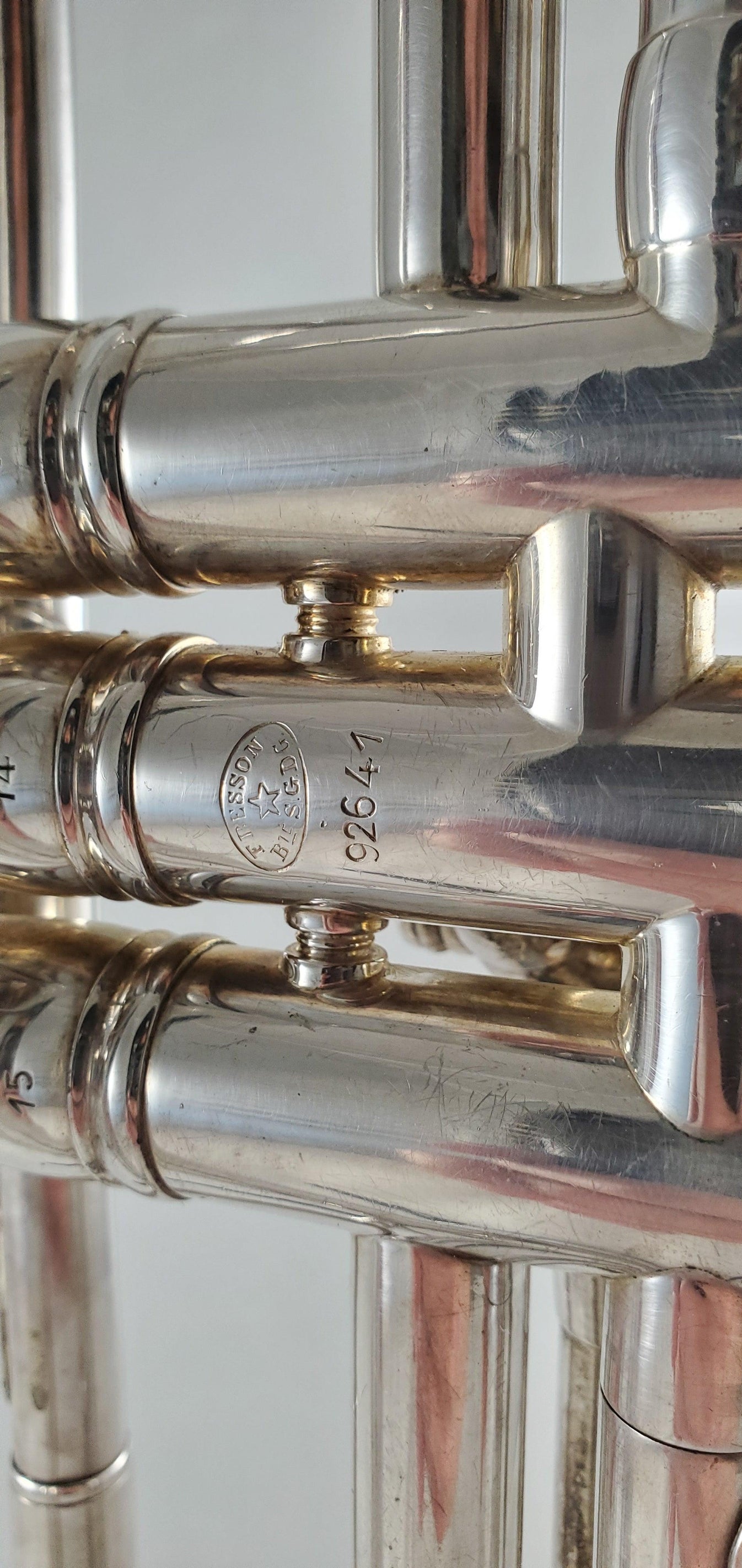 Used F. Besson Brevete Bb Trumpet in Silver SN: 92641 – Thompson Music Co