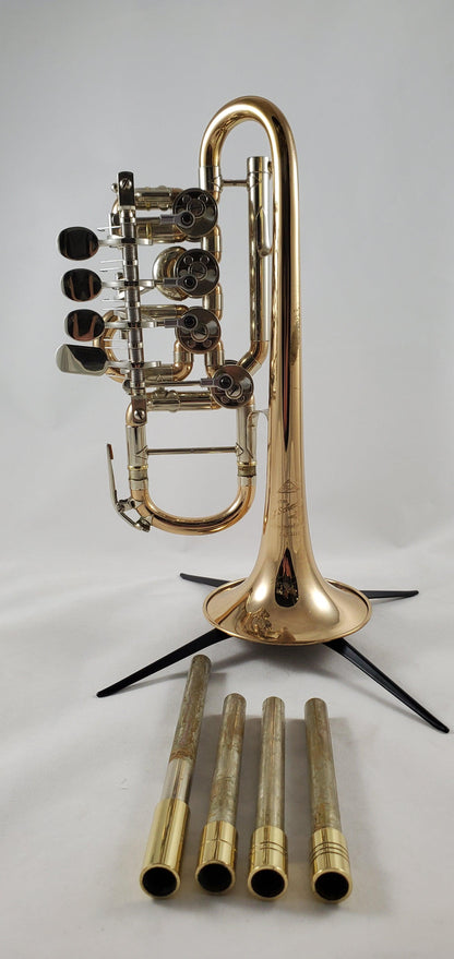 Used J. Scherzer 8111 Rotary Valve Piccolo Trumpet in Bb/A SN: 325270