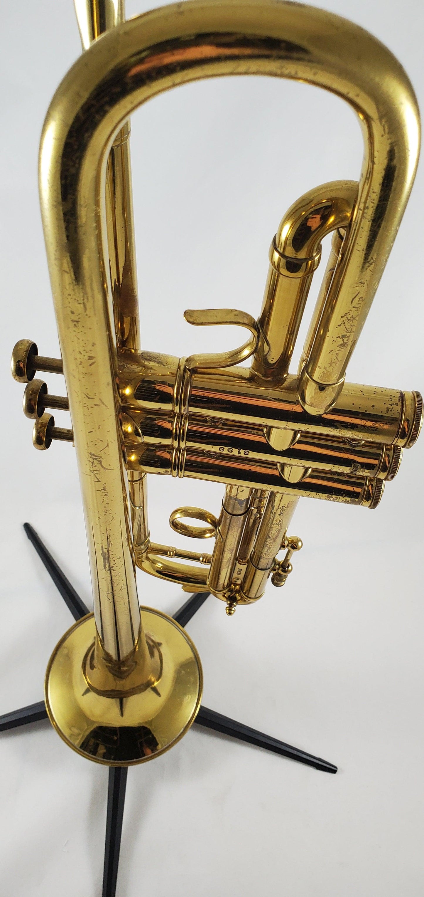 Used E-Benge Resno-Tempered Bell Bb Trumpet SN: 8199