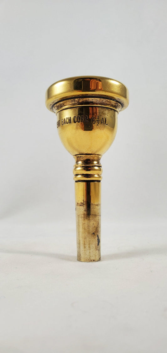 Used Vincent Bach Corp. 6 1/2AL Small-Shank Trombone Mouthpiece Gold-Plated