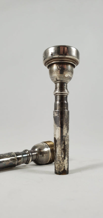 Used Vincent Bach Corp. Screw-Rim Trumpet Mouthpiece with E and C bottoms