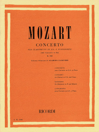 Mozart - Concerto for Clarinet in A Major, K. 622 for Bb Clarinet