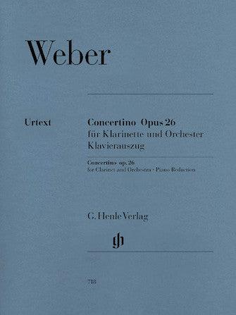 Concertino, Op. 26 for Clarinet & Piano Reduction with Urtext and Bärmann parts