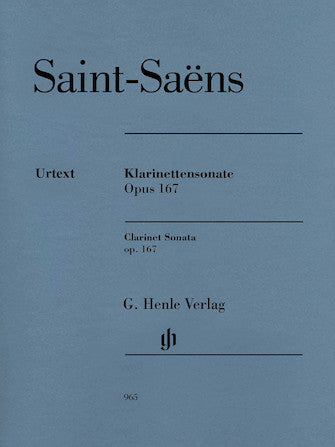 CAMILLE SAINT-SAËNS Clarinet Sonata op. 167