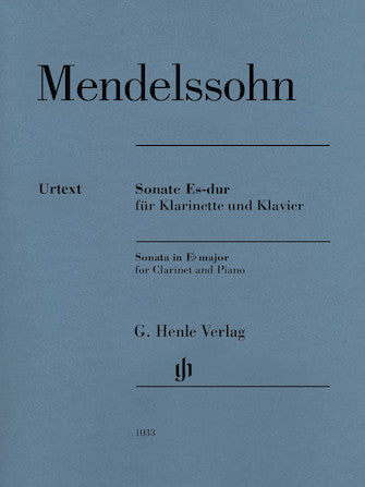 FELIX MENDELSSOHN BARTHOLDY Clarinet Sonata E flat major