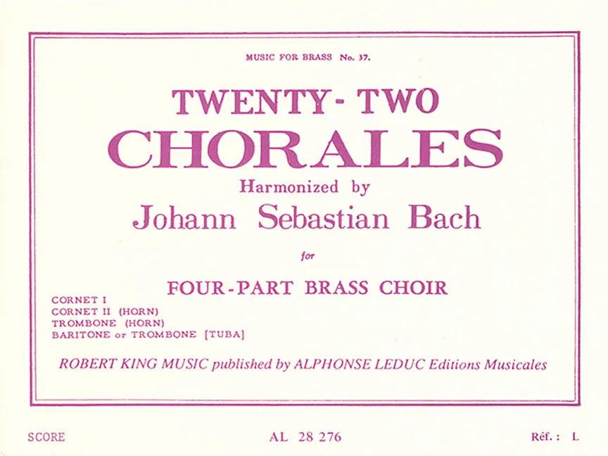 Bach — 22 Chorales for Brass Quartet