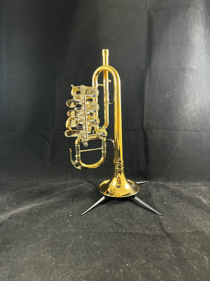 Used Scherzer Meister B-Flat/A Rotary Piccolo Trumpet SN: 340534