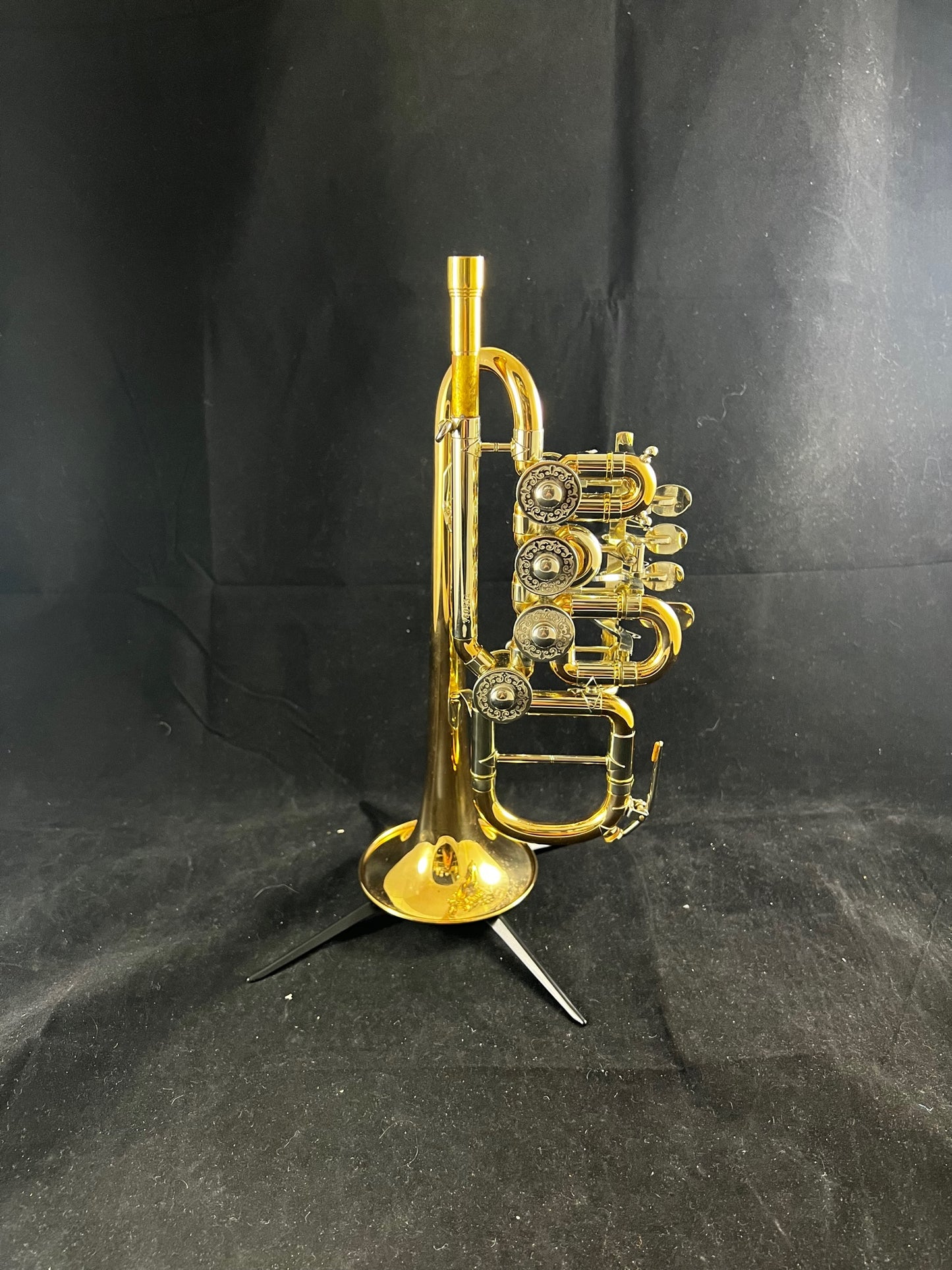 Used Scherzer Meister B-Flat/A Rotary Piccolo Trumpet SN: 340534