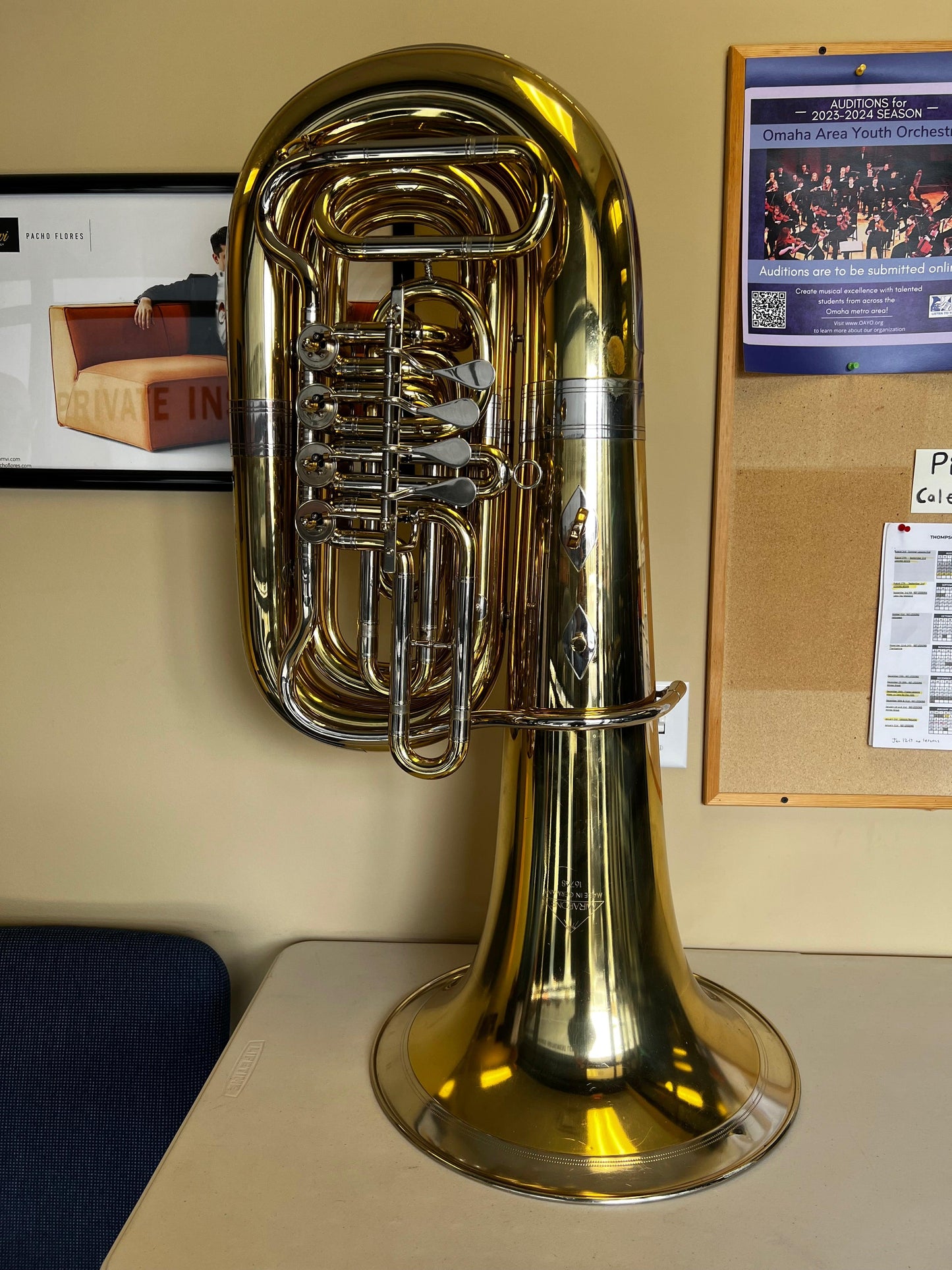 Used Mirafone 186 BBb Tuba SN: 16768