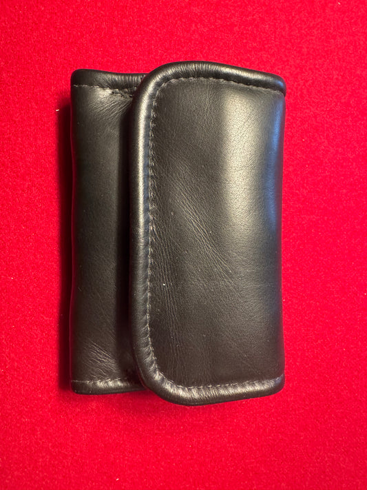 Used Monette Leather Triple Mouthpiece Pouch