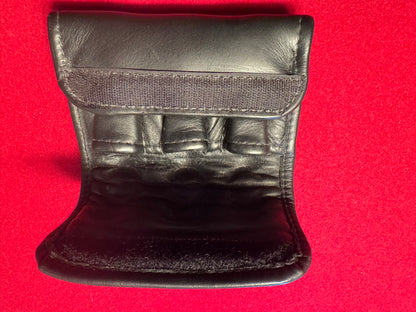Used Monette Leather Triple Mouthpiece Pouch