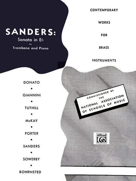 Sanders Sonata in Eb for Trombone - Alfred Pub.