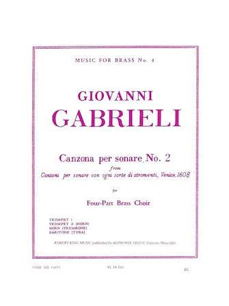Gabrieli — Canzona Per Sonare No. 2 for Brass Quartet