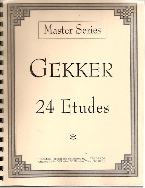 Gekker – 24 Etudes for Trumpet