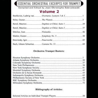 Essential Orchestral Excerpts for Trumpet, Volume 2