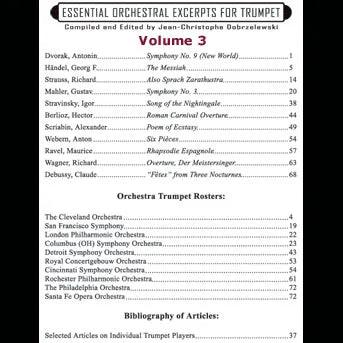 Essential Orchestral Excerpts for Trumpet, Volume 3