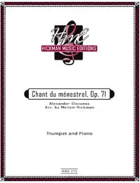 Glazunov, Alexander – Chant du Menestrel, Op. 71