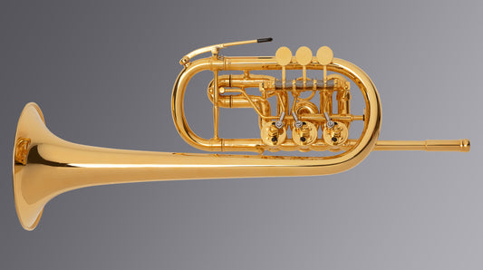 Oberrauch Gold Plated Rotary Trumpet in Eb - Demo