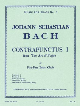 Bach - Contrapunctus I from The Art of Fugue (for Brass Quintet)