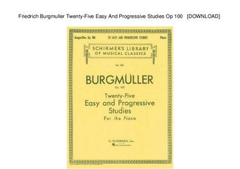 Brugmuller Twenty-Five Easy and Progressive Studies