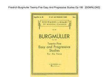 Brugmuller Twenty-Five Easy and Progressive Studies