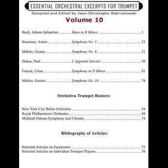 Essential Orchestral Excerpts for Trumpet, Volume 10